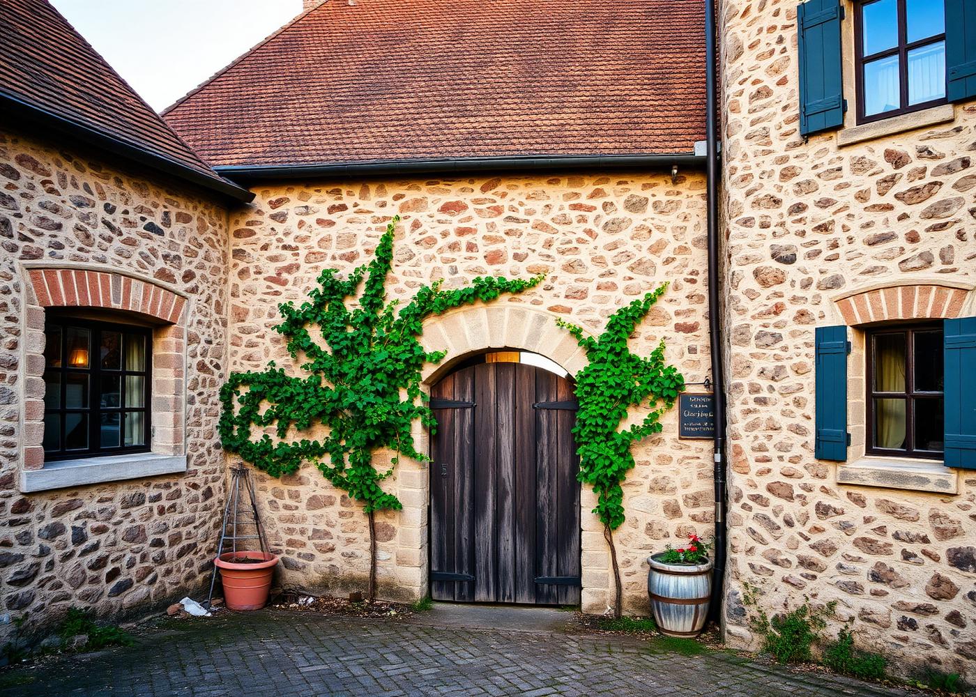 Hof des Familienweinguts Volz und Sohn in Essingen